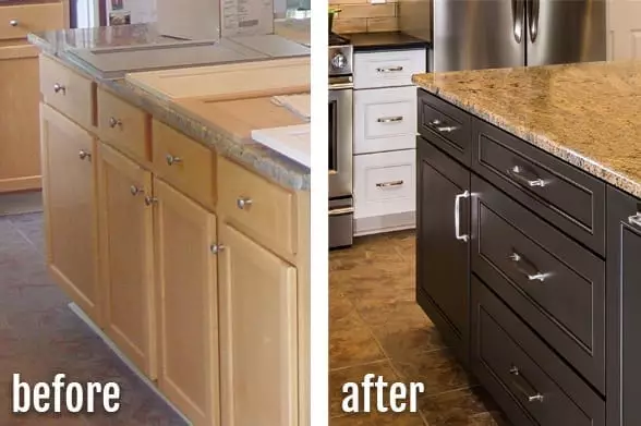 Cabinet Refacing Before & After