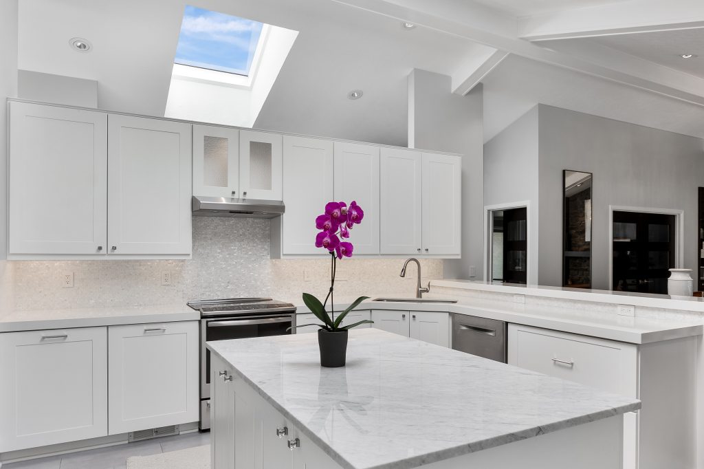 Full Modern White Kitchen Medina Ohio