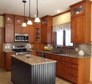 Cherry Wood Cabinets | Kitchen Refacing Works