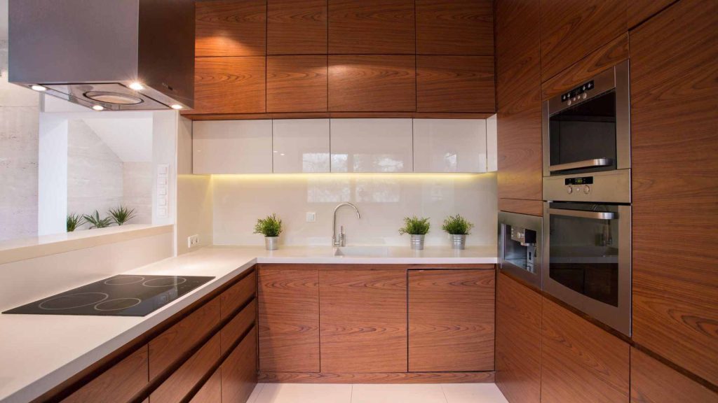 Wooden kitchen cabinet