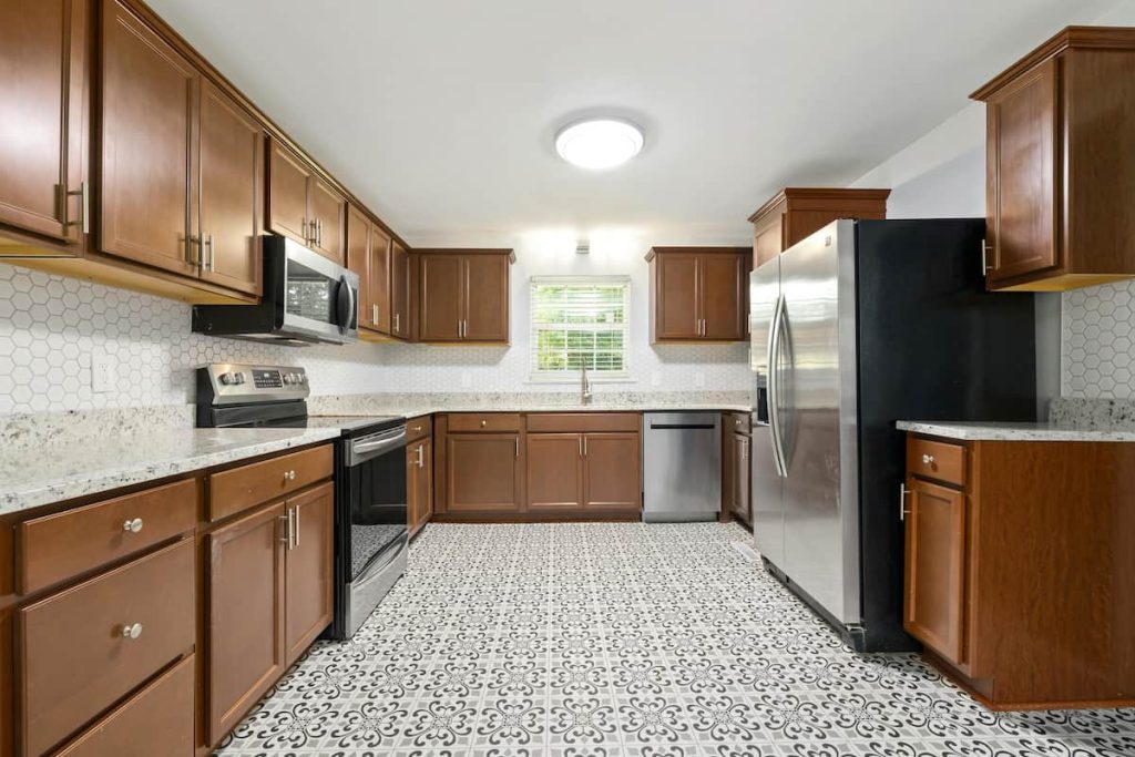 Wooden Cabinets in the Kitchen Area